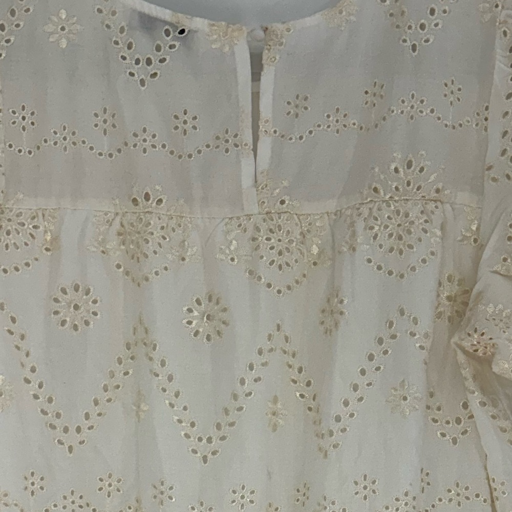 Moon River embroidered eyelet cotton dress l - Picture 4 of 9